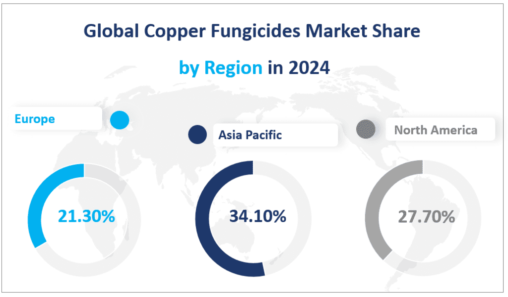 2024年の世界銅殺菌剤市場シェア（地域別）